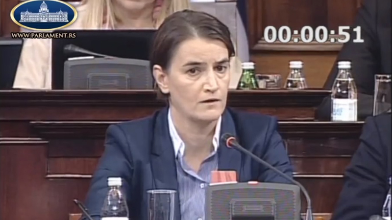Премијерка Ана Брнабић, фото: Парламент ТВ